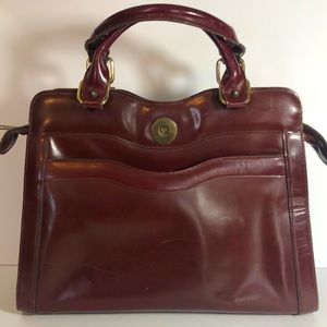 Burgundy Etienne Aigner Satchel Bag